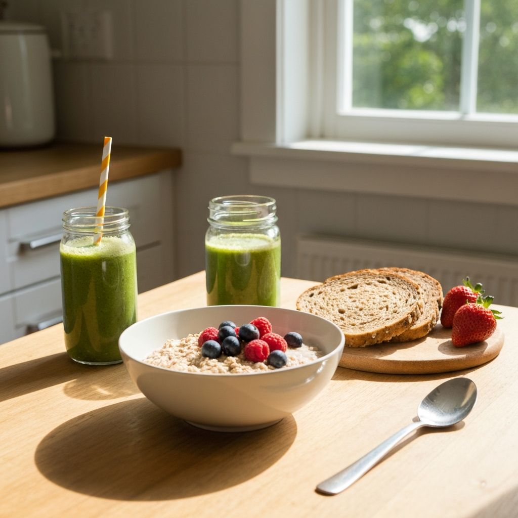Gesundes Frühstück und tägliche Ernährung